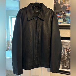 Men’s Alfani Black Leather Jacket like New worn once